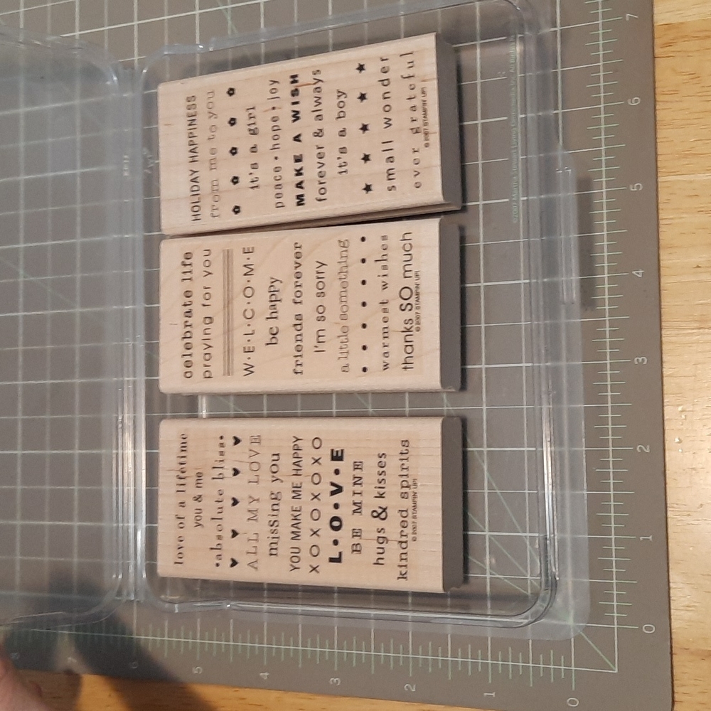 So Many Sayings rubber Stampin Up set of 3